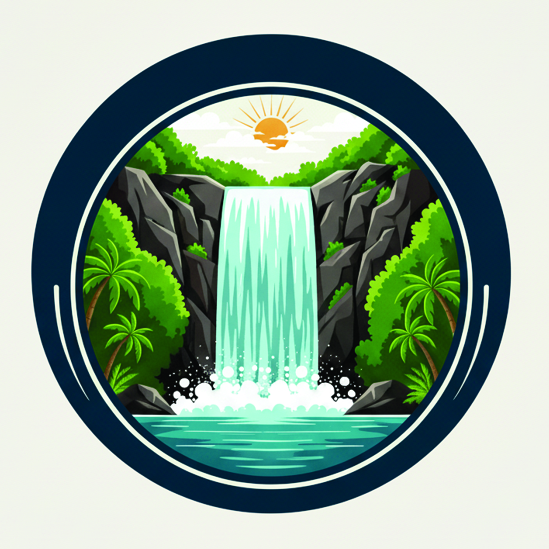 Logo Cachoeira da Queda Fictícia
